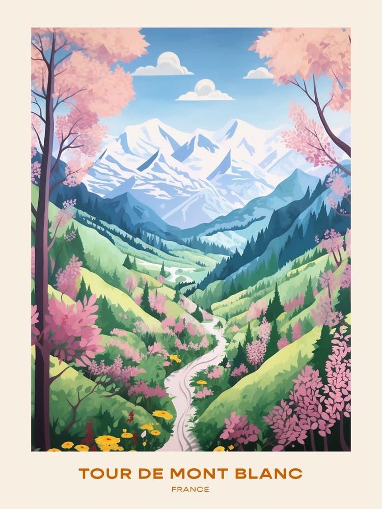 Tour De Mont Blanc France 3 Hike Poster