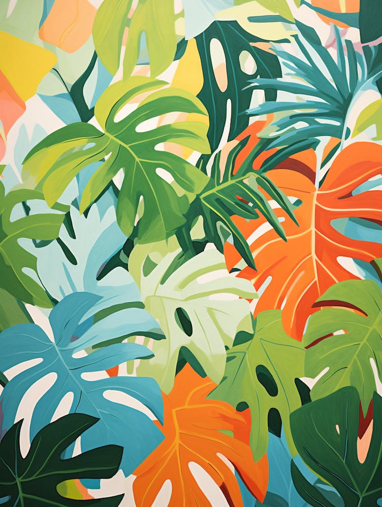 Matisse Inspired Jungle Botanical Bedroom Poster