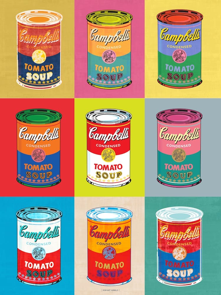 Nine Ppack Soups |Pop Art Digital. Vector creation | Pop Art World 2025