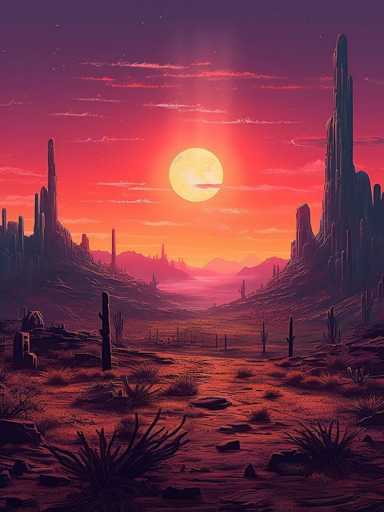 Desert Landscape Painting