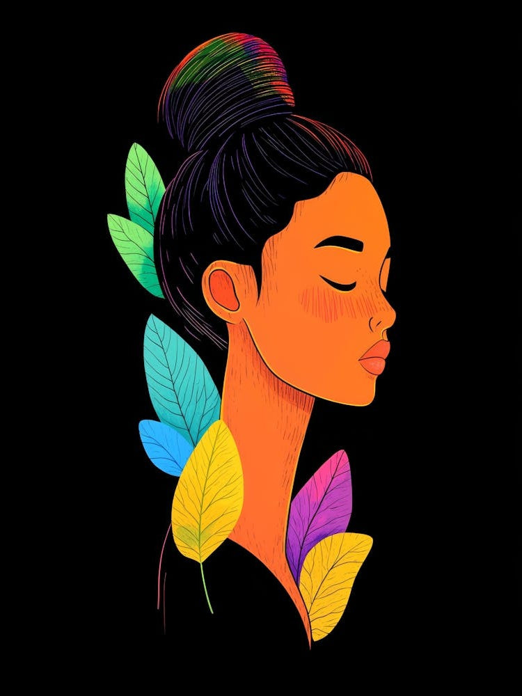 Portrait Of A Woman With Leaves 22