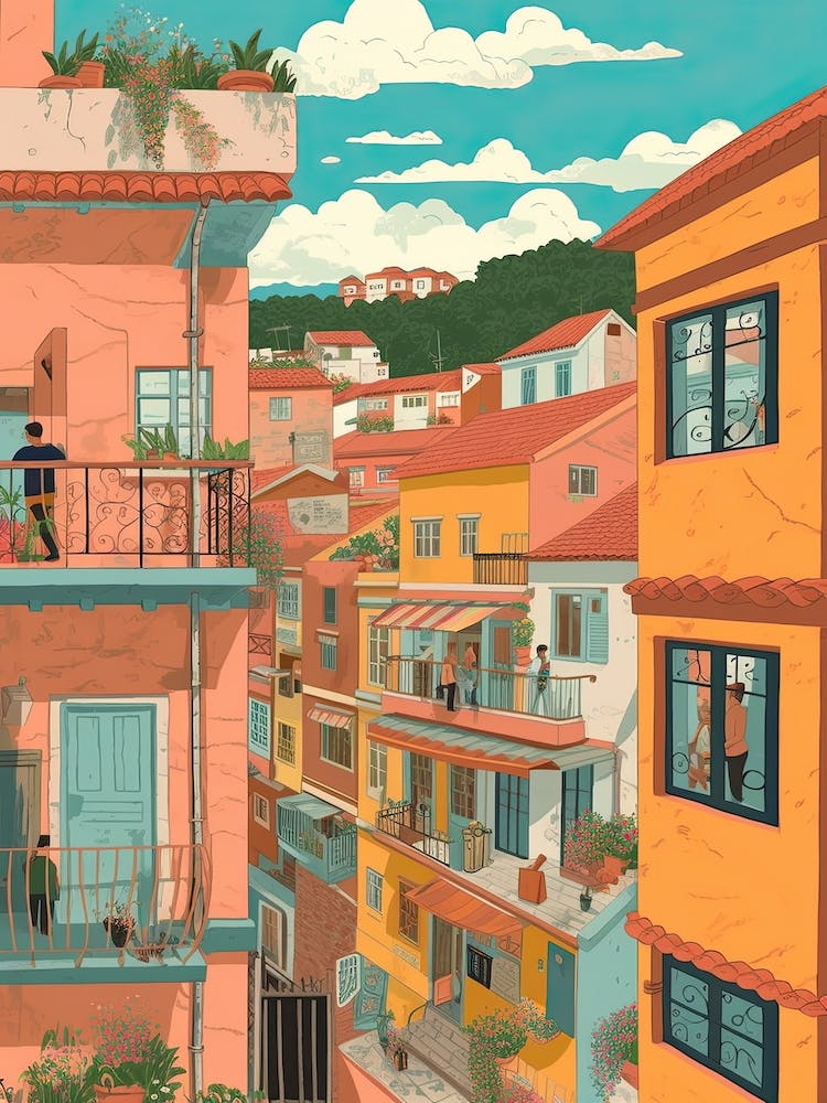 Bogota Colombia Travel Illustration 4