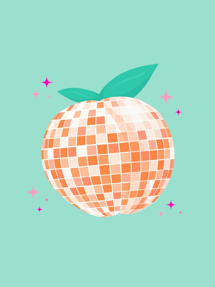 Turquoise Disco Peach