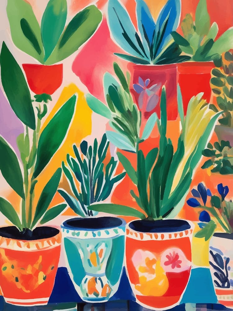 Colorful house with plants and flowers