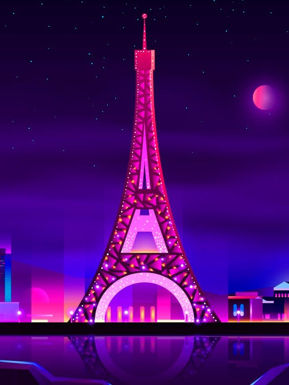Paris At Night - Synthwave Neon City