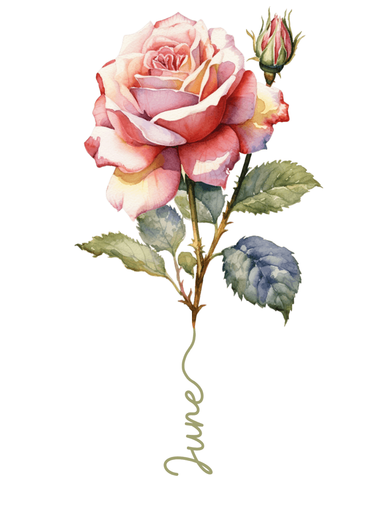 June Birth Flower Birth Month Botanical 1