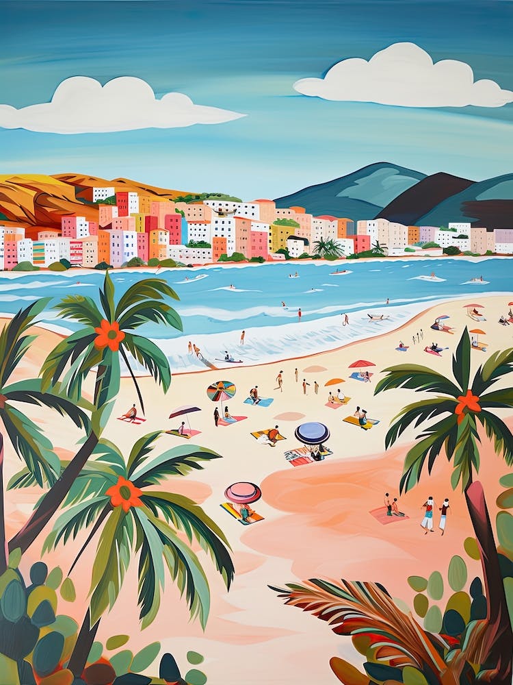 Playa De Las Teresitas, Tenerife, Espagne, Style Matisse et Rousseau 1