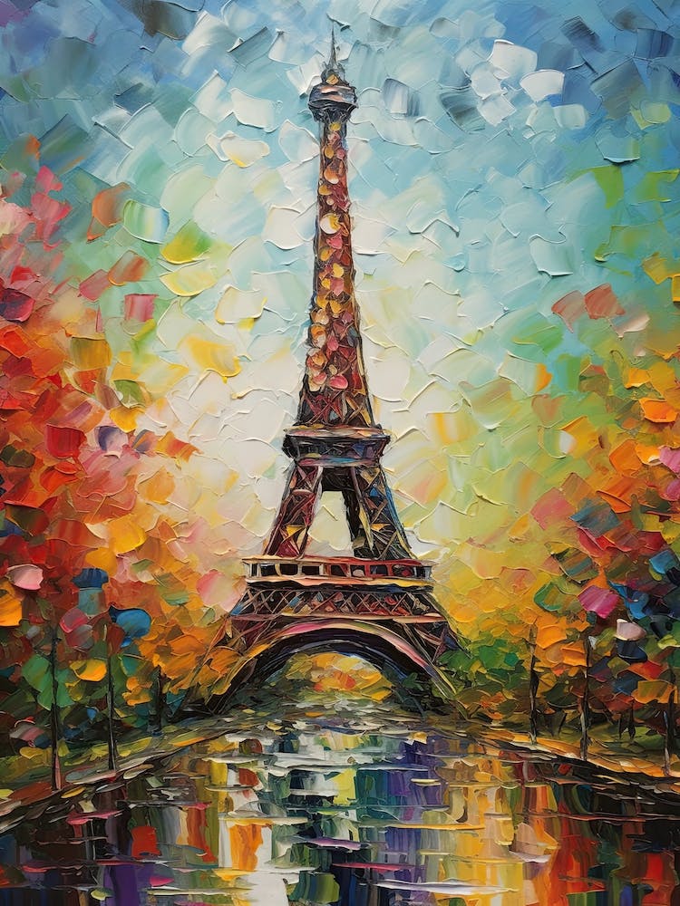 Eiffelturm Paris Frankreich Monet-Stil 26