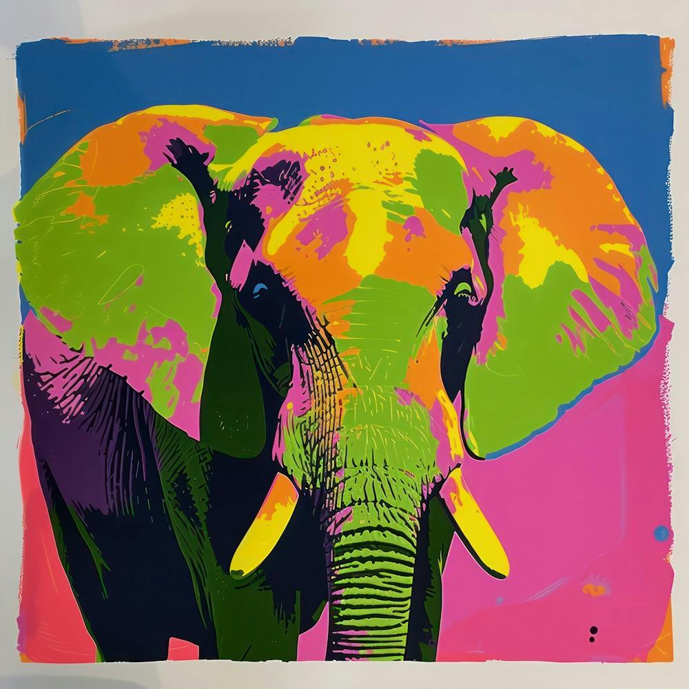 Elephant Pop Art 4