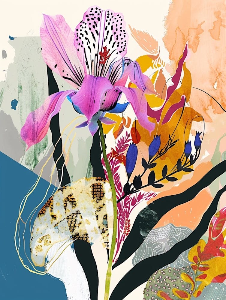 Colourful Flower Illustration Phlox 1