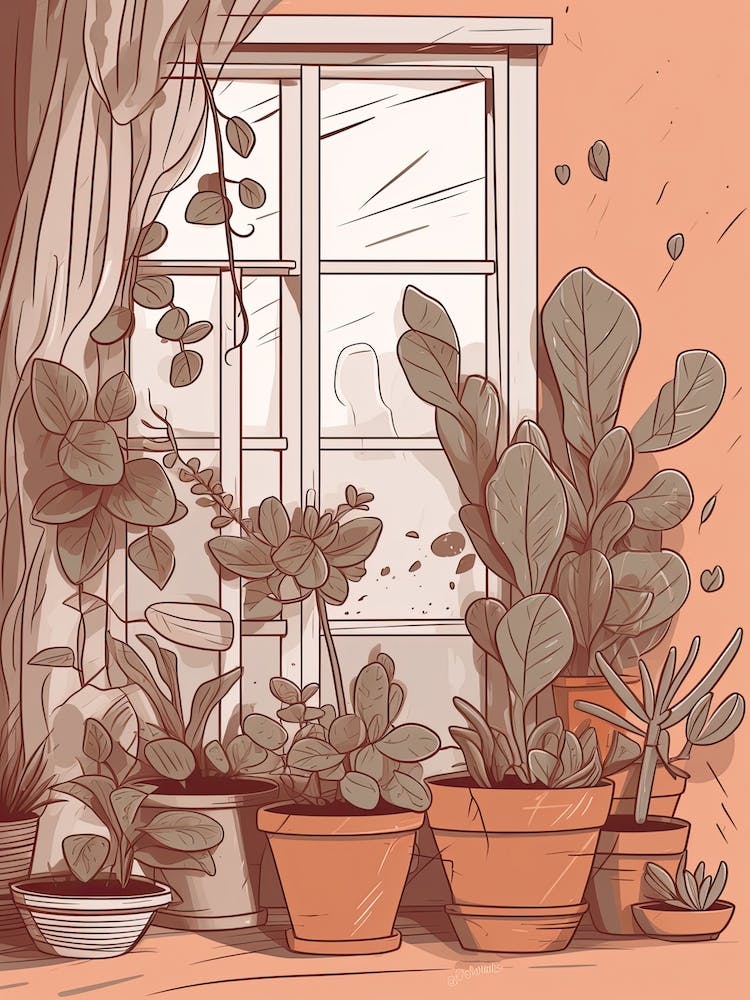 Cacti House Illustration 4