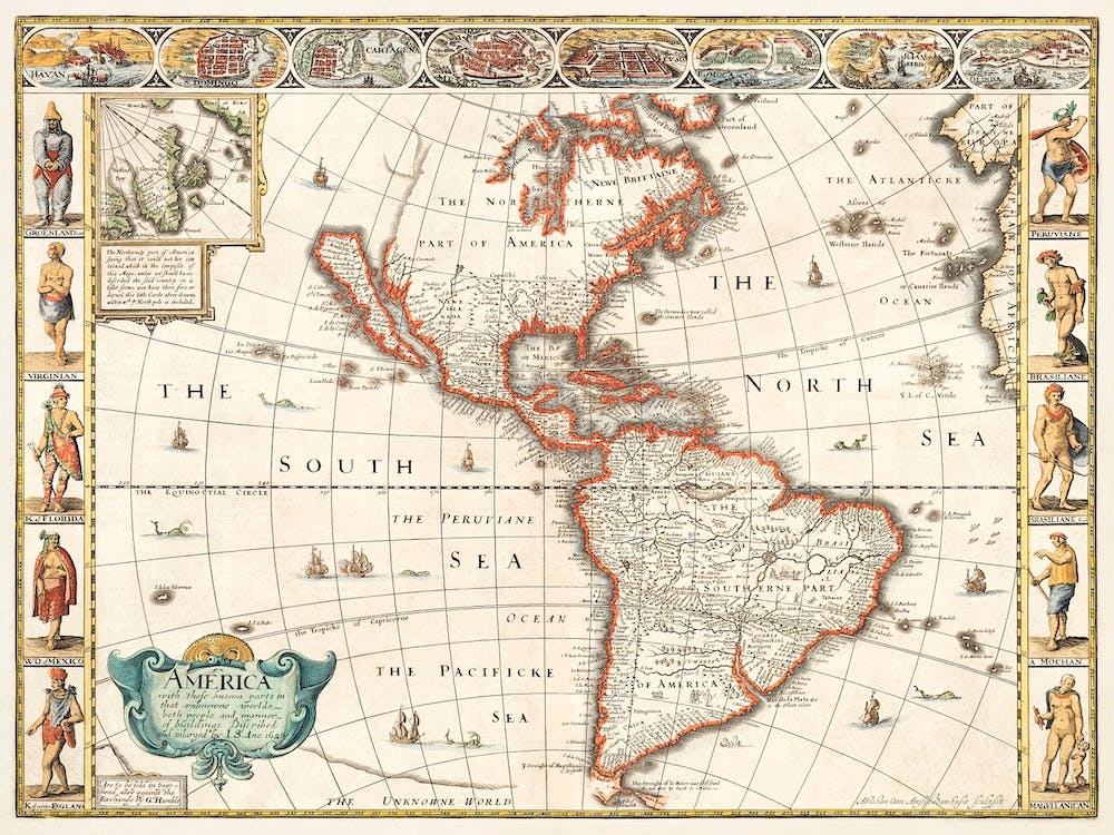 America With Those Known Parts In That Unknown Worlde Both People And Manner Of Buildingsdiscribed And Inlarged