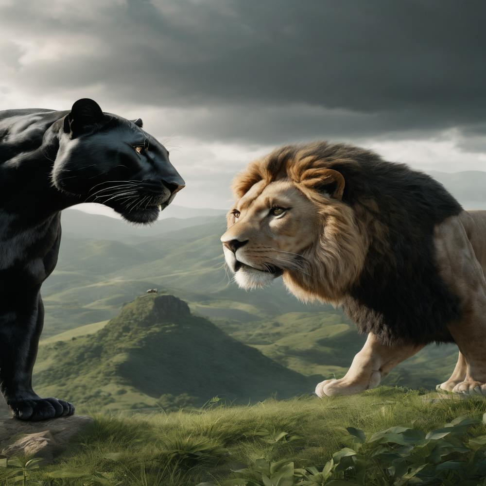 Black Panther And The Lion
