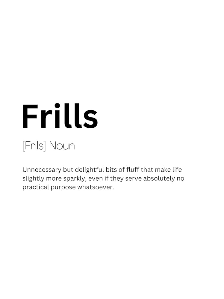 Frills Définition Signification