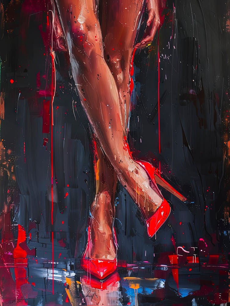 Sexy Woman In Red Heels