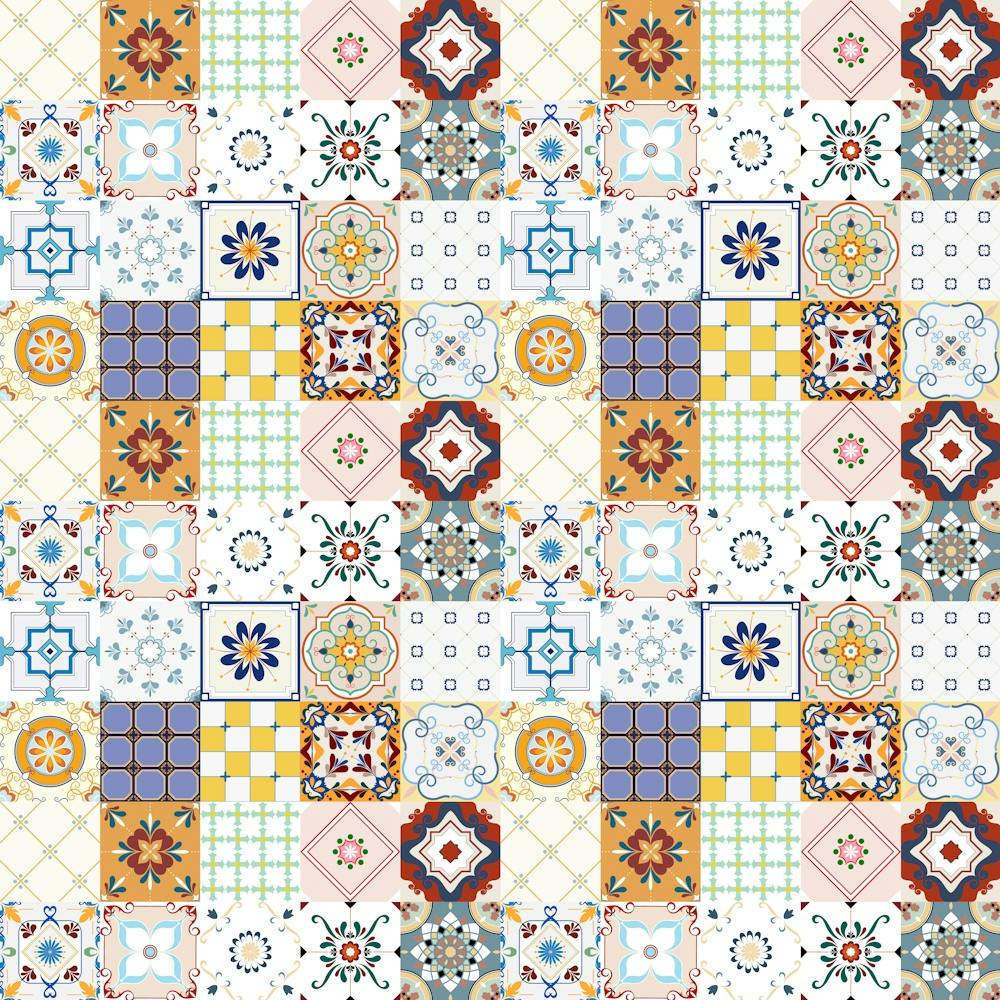 Azulejo - vector tiles, Portuguese tiles 1