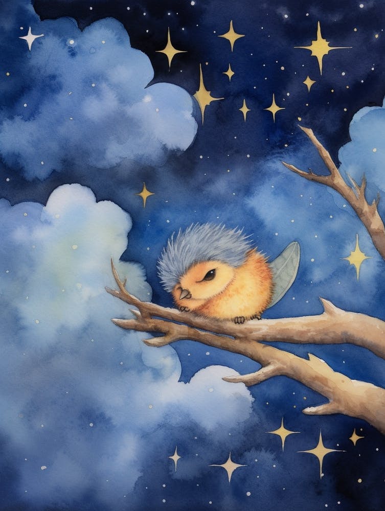 Baby Bird 2 Sleeping In The Clouds