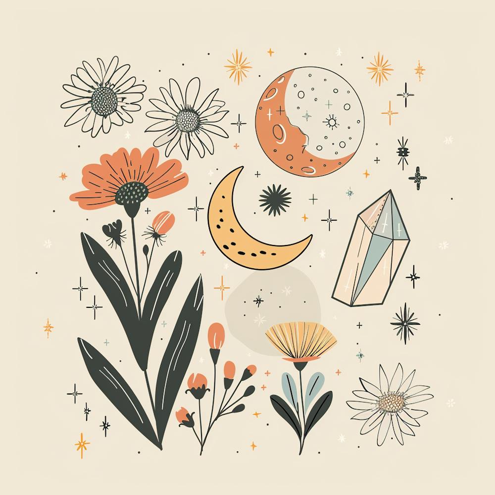 Minimalistischer Boho Himmelsmond 22