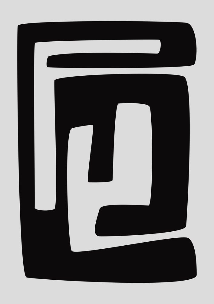 Modern Black Shapes A