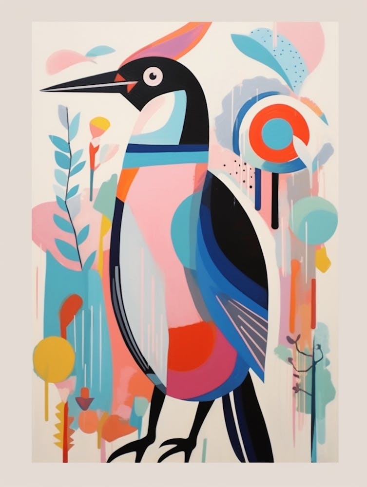 Colourful Scandi Bird Penguin 3
