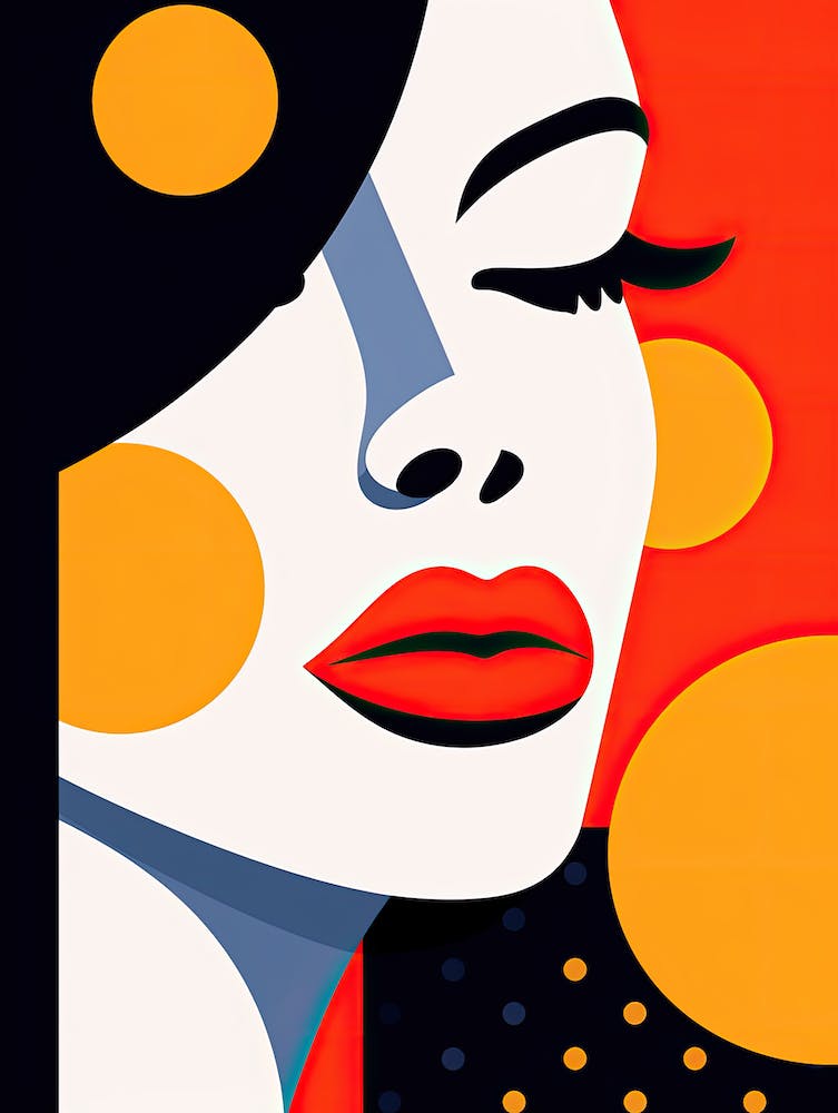 Face Of A Woman, Minimalism, pop art