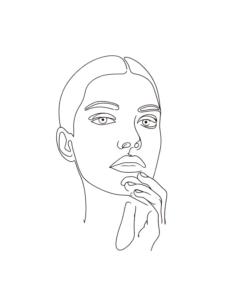 Contemplation – A Minimalist Line Drawing