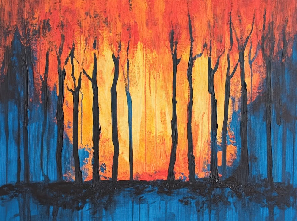Sonnenuntergang im Wald 19