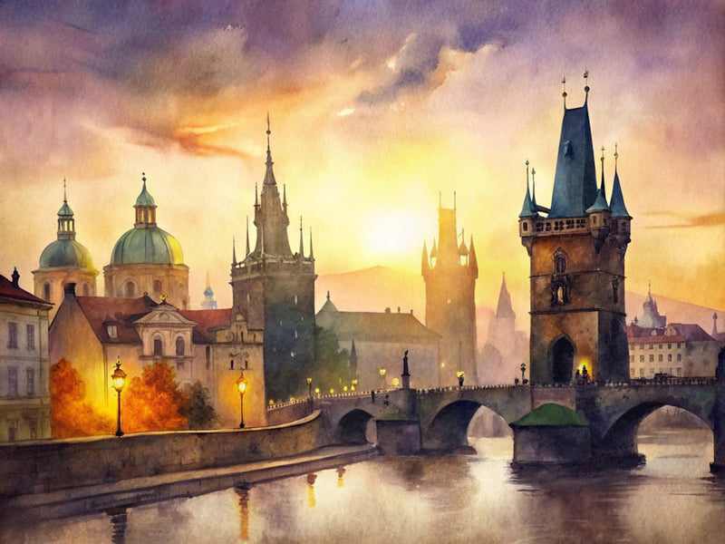Prague At Sunset