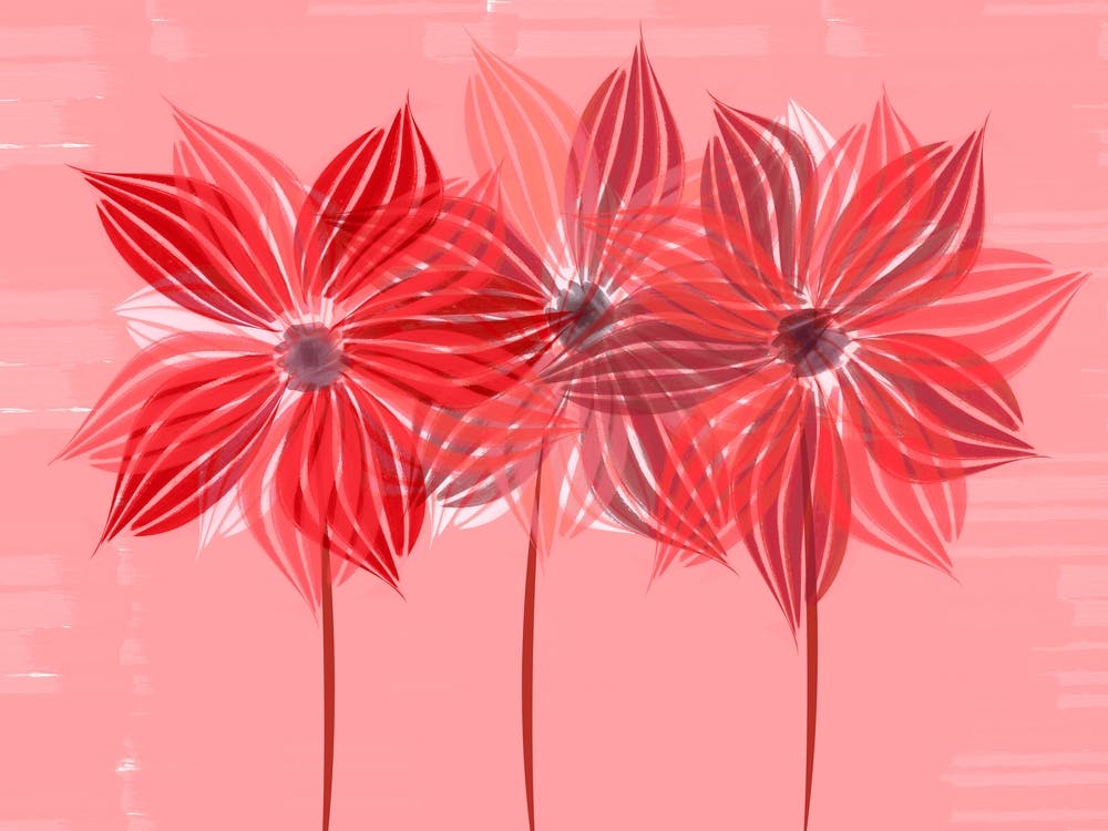 Pink Floral Impression