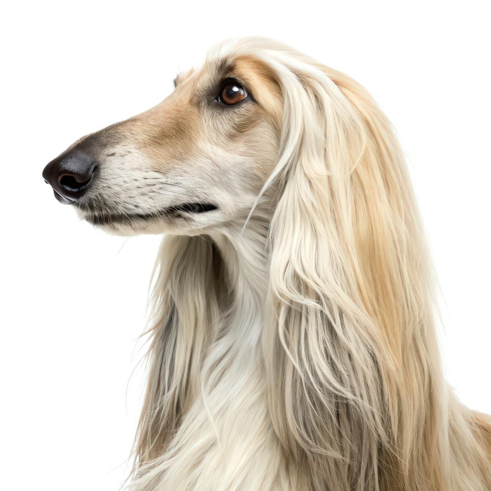 Afghan Hound Dog Portrait