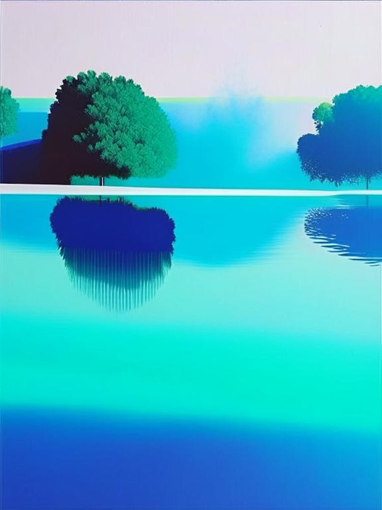 Mist Waterscape Colourful Pop Art 1