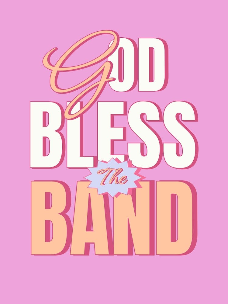 God Bless The Band, The Courteeners Lyric Poster, Pink Not Nineteen Forever Quote