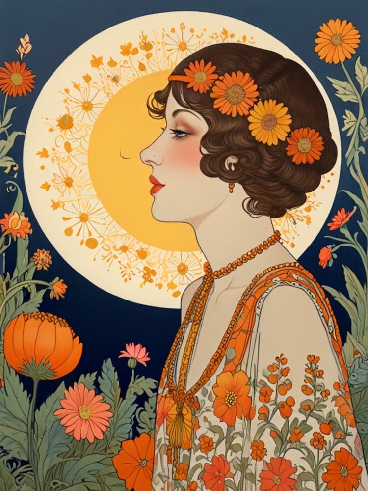 Woman With Flowers 15