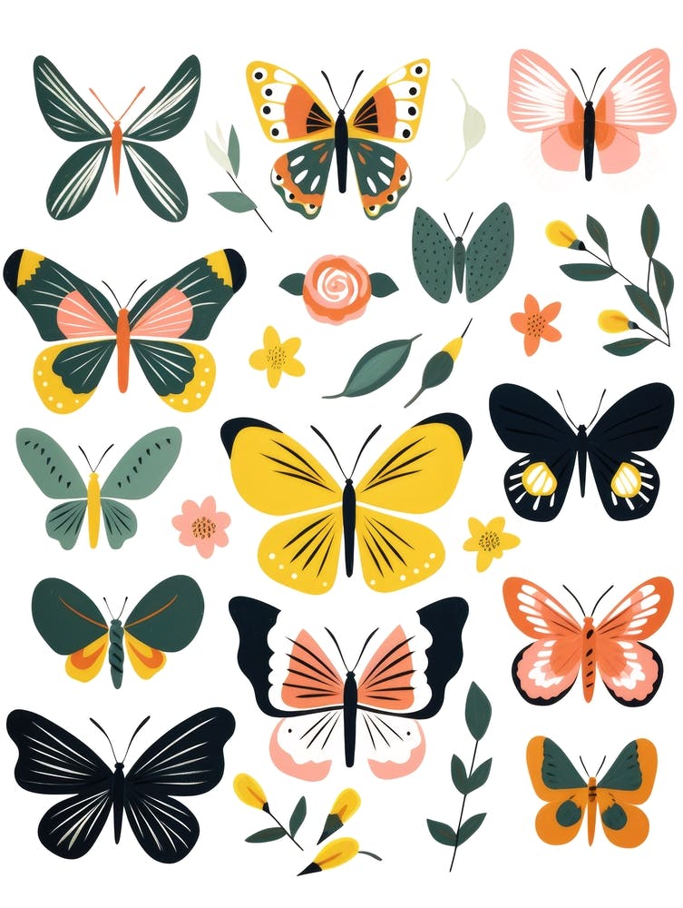 Ensemble de Papillons 2