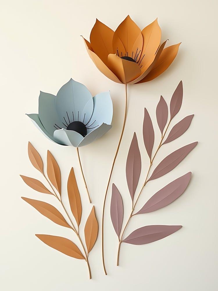 Elegant Neutral-Toned Botanical Display