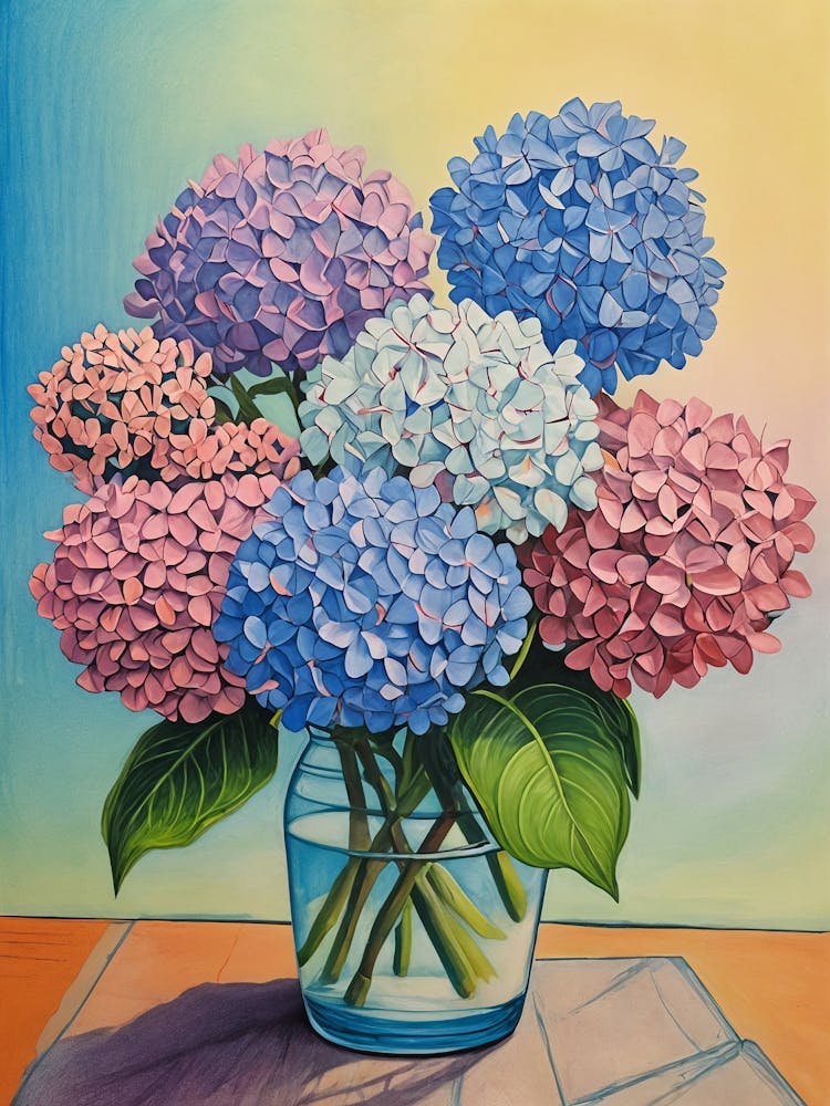 Hortensias Dans Un Vase no2