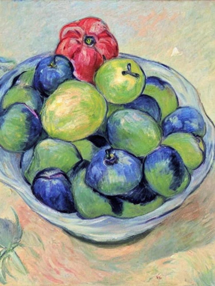 Feijoa 1 Vintage Sketch Fruit