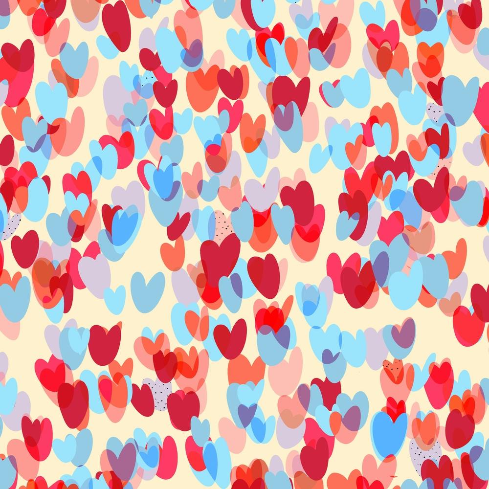 Overlapped Sweet Hearts Square