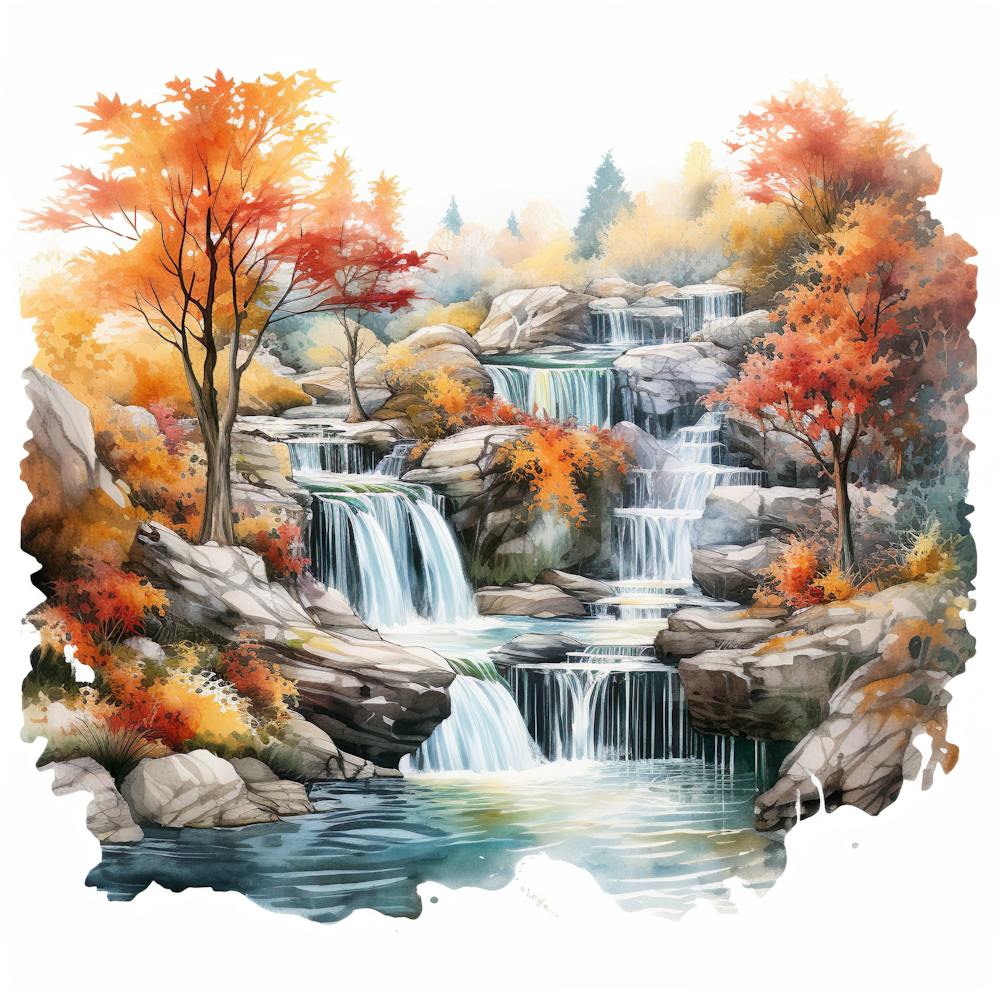 Cascades en automne