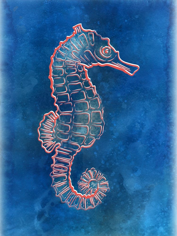 Neon Seahorse