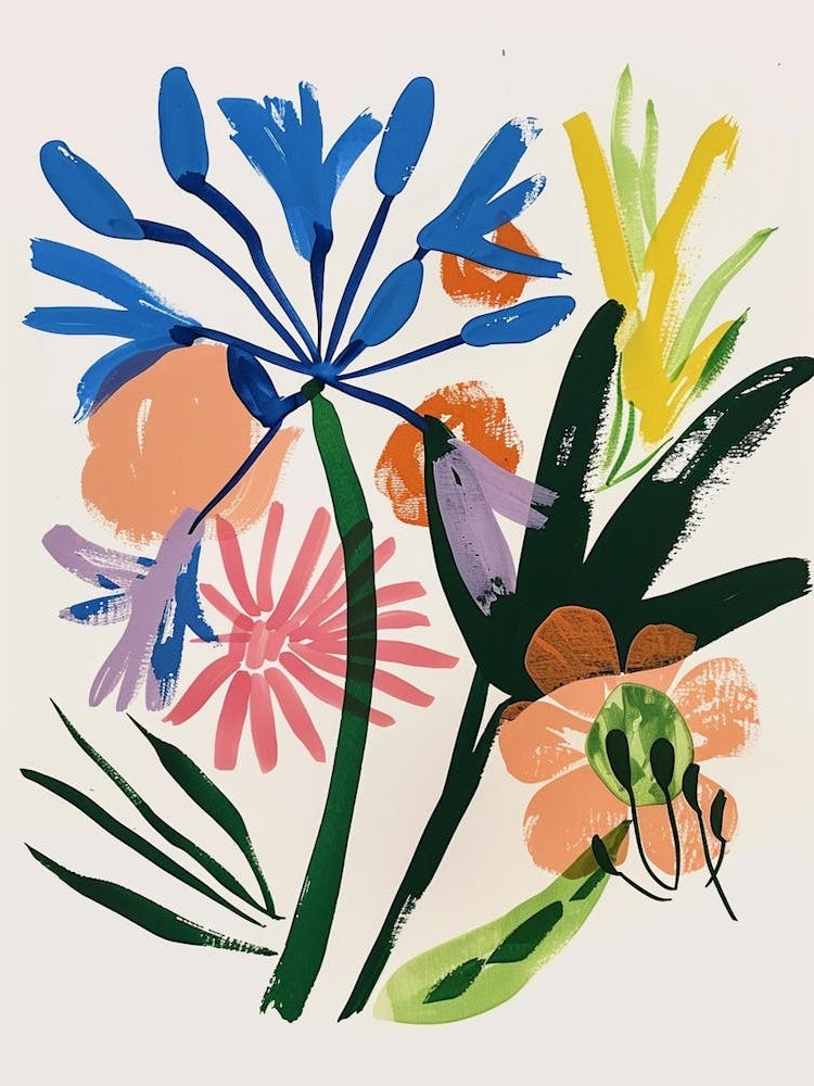 Painted Florals Agapanthus 4