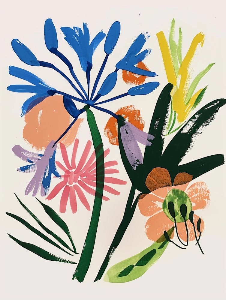 Painted Florals Agapanthus 4