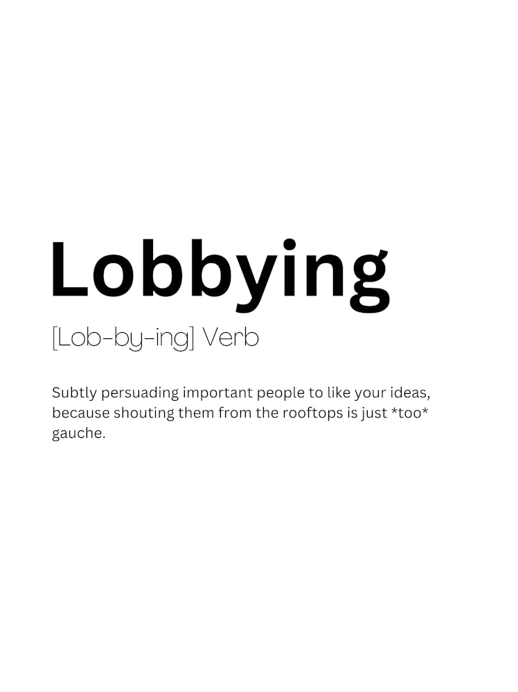 Lobbying Definition Meaning