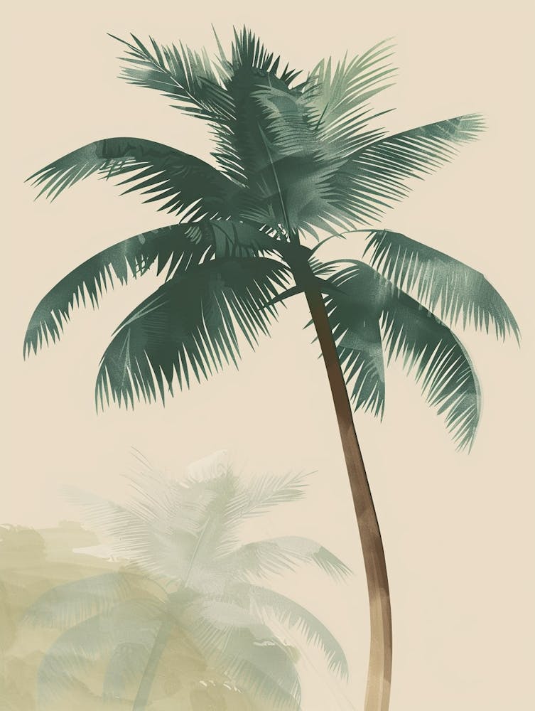 Palm Tree Minimal Japandi Illustration 3