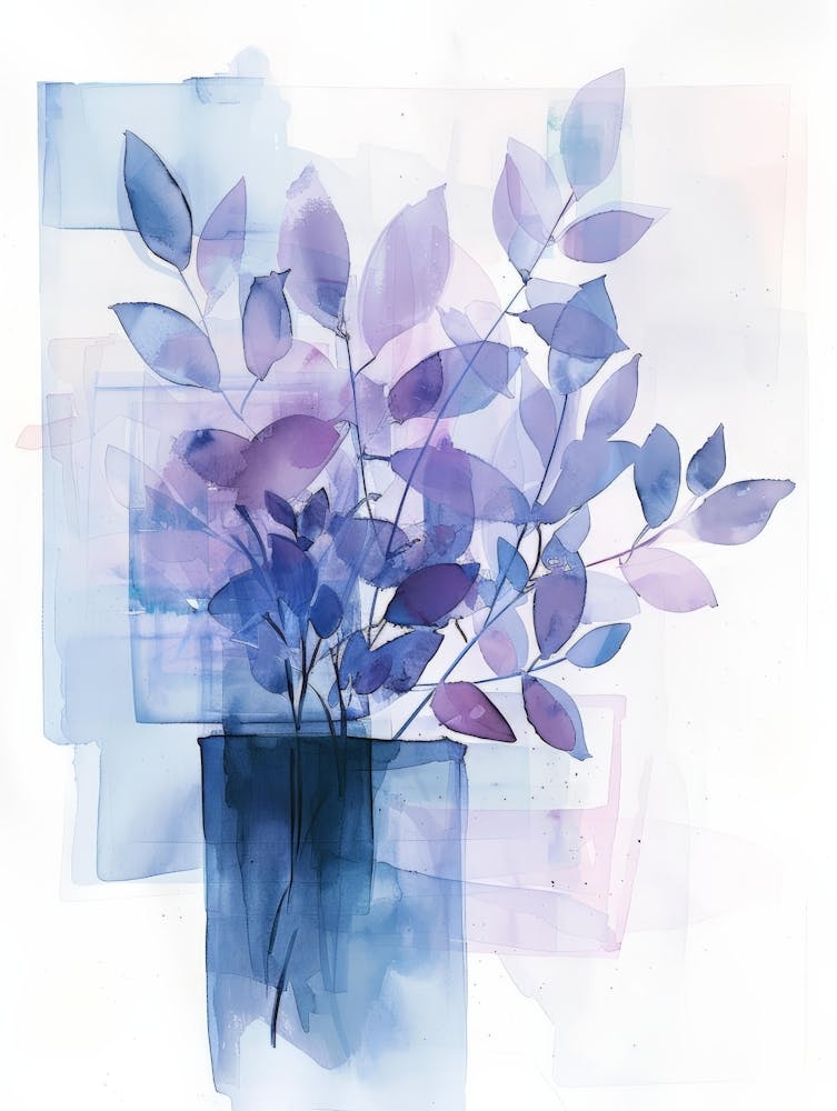 Watercolor Flowers In A Vase 2