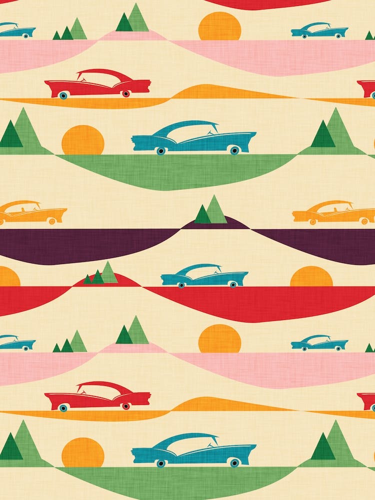 50s Retro Road Trip Beige