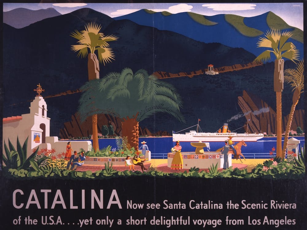 Catalina Voyage Vintage-Reiseposter