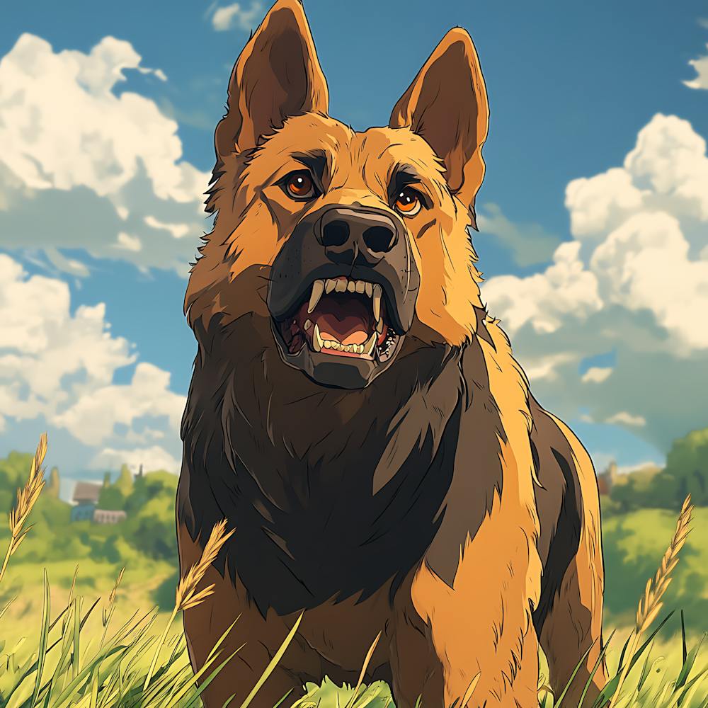 Giant Angry German Shepherd Dog 6