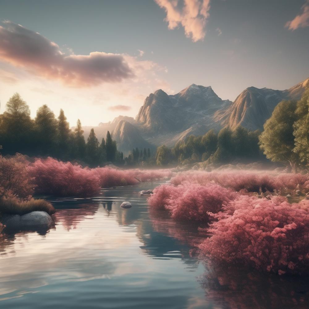 Sunrise Over A River