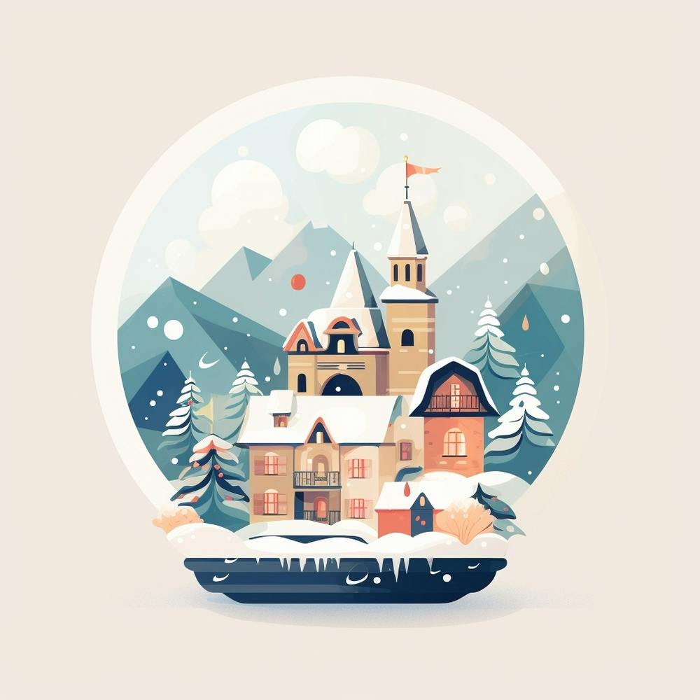 Lech Austria 3 Snowglobe